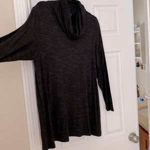 Women’s Black Cowl Neck Long Sleeve Top